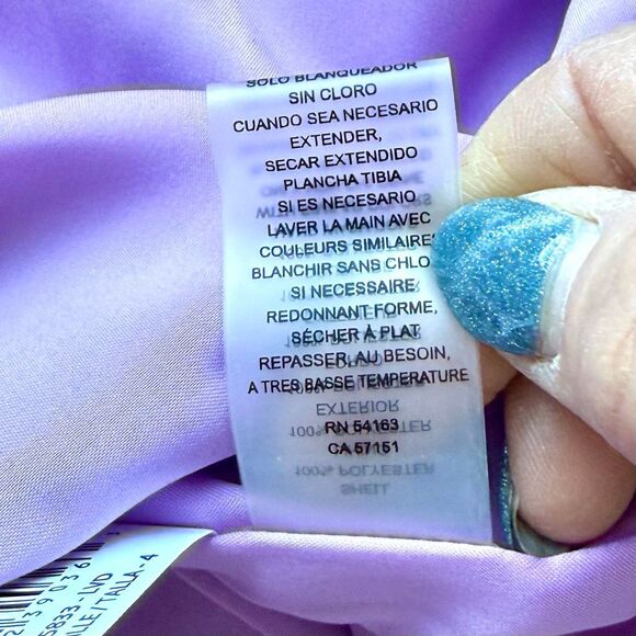 NWT Vince Camuto Flaire sleeve broder print dress in Lavender Size 4 - Picture 15 of 15